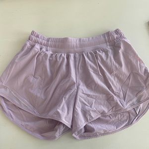 Pastel Pink/Purple Lululemon lined running shorts